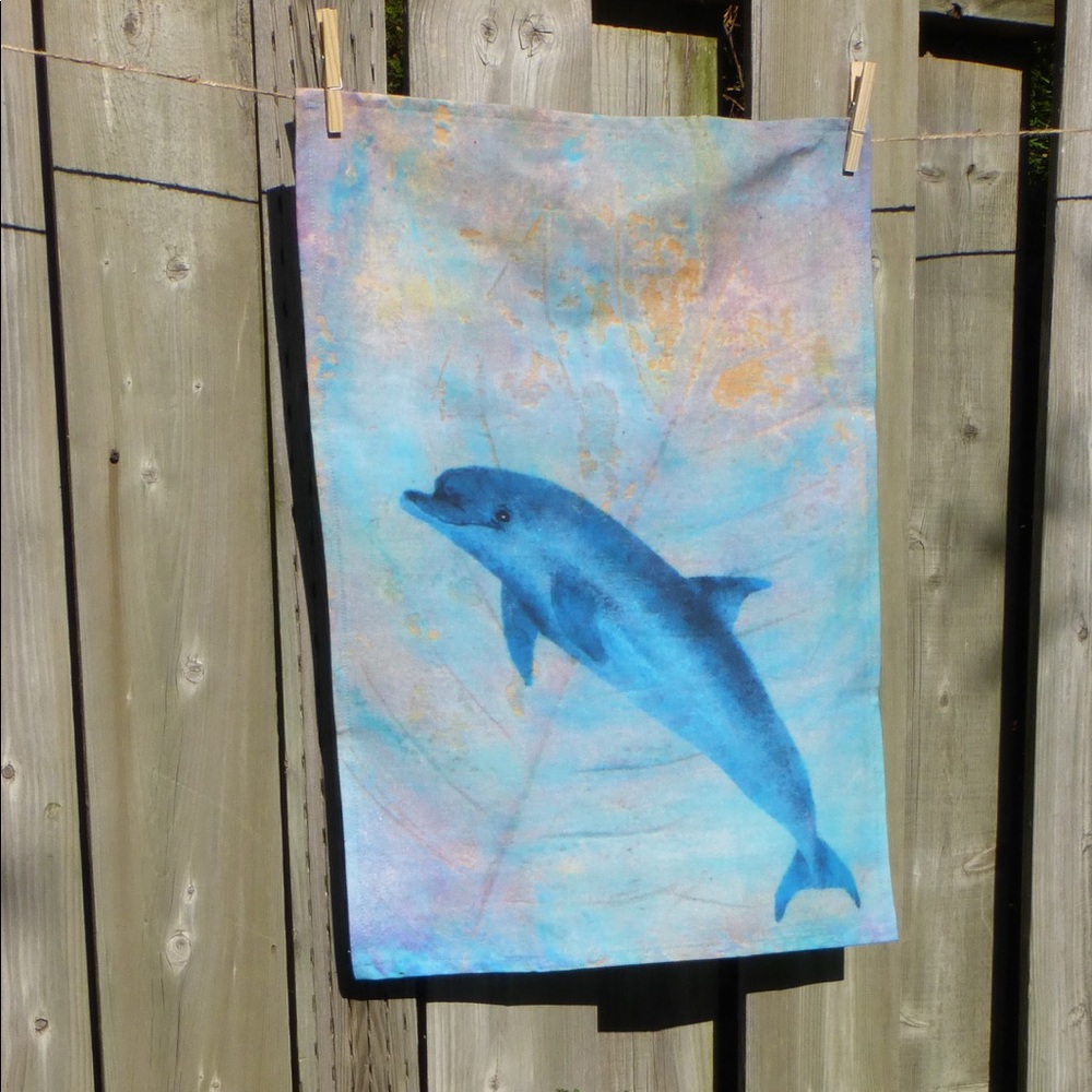 Tea towels, handmade,  marine inspired, New